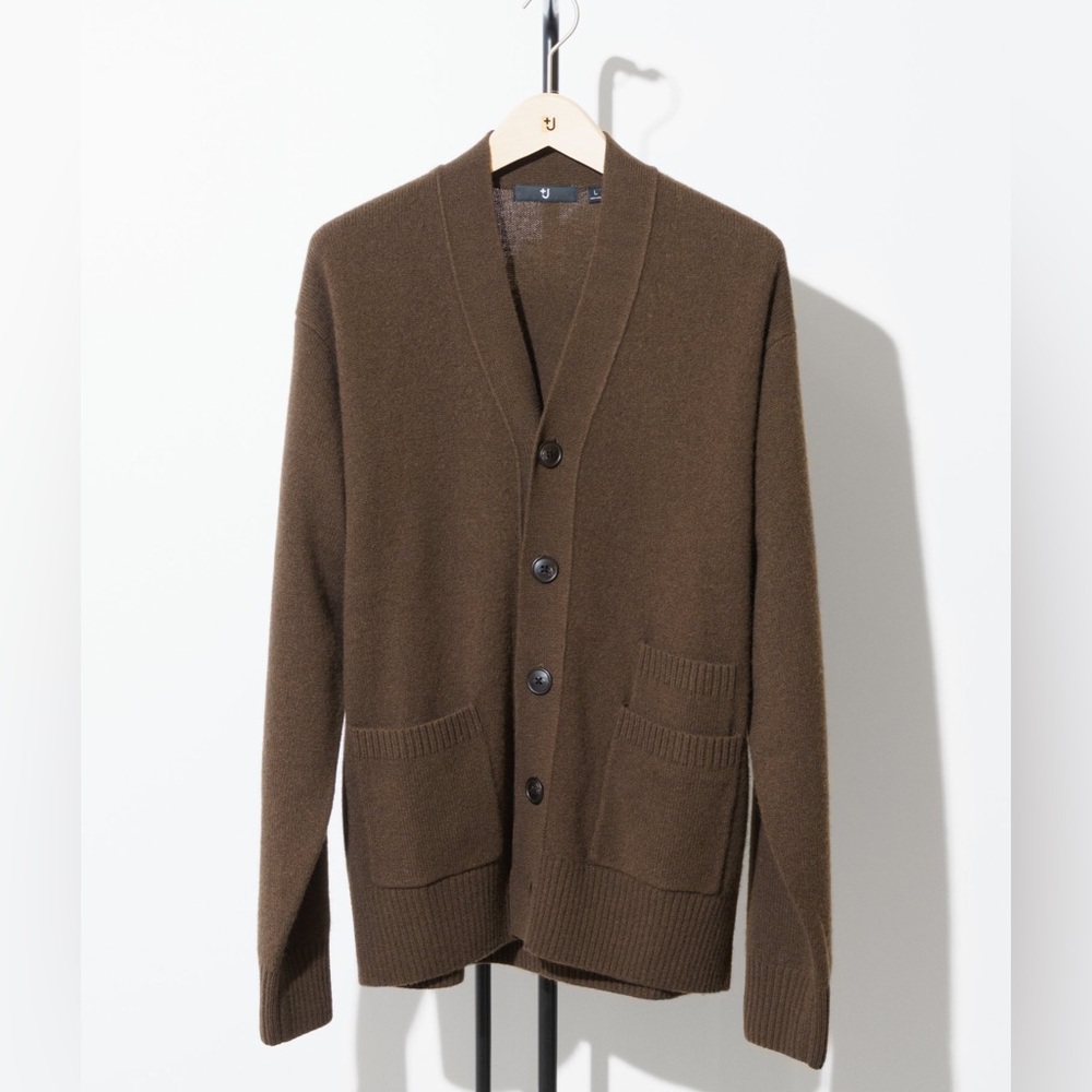 Jil Sander Uniqlo +J Premium Wool Double Pocket V Cardigan Sweater Unisex S